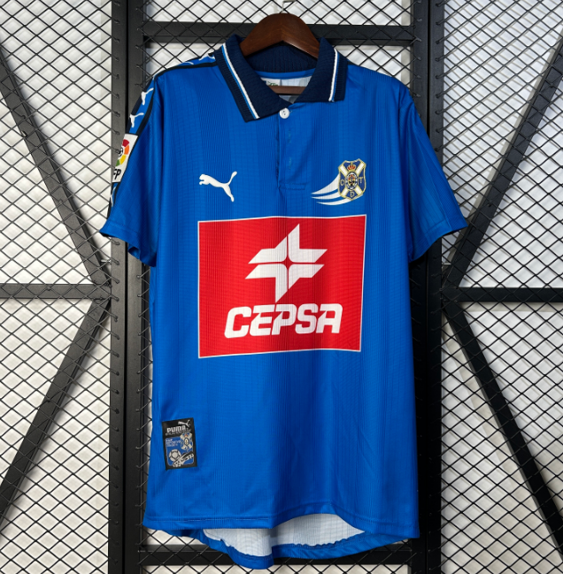 1998-99 Club Deportivo Tenerife Retro Home Soccer Jersey Shirt